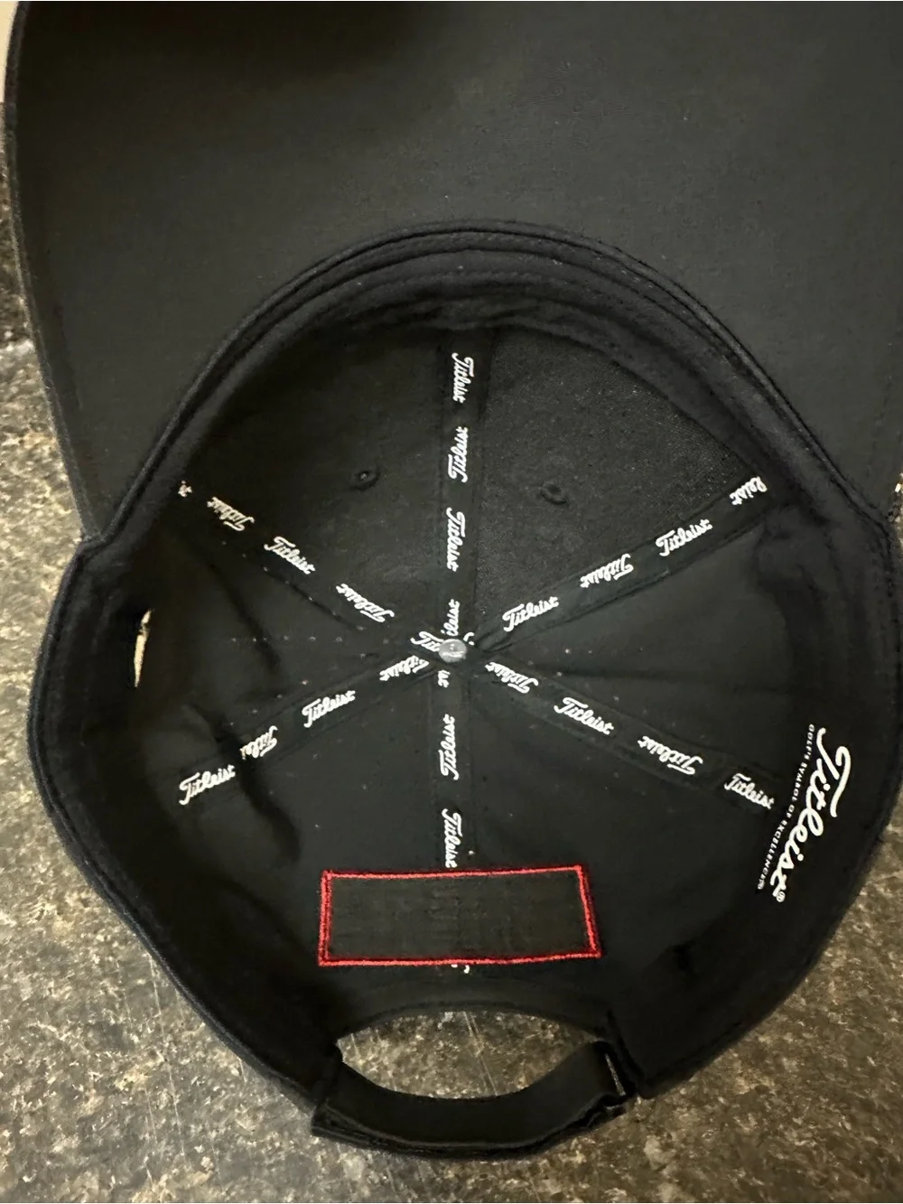 Titleist Black Hat with White Script Logo